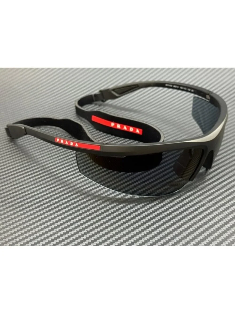 New Prada Linea Rossa Men Matte Black Sunglasses 96-10-130